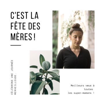 Blanc et Noir Fête des Mères Personnel Instagram Publication